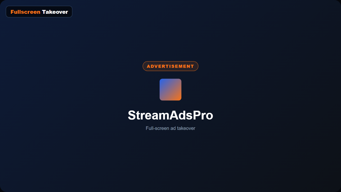 Fullscreen takeover